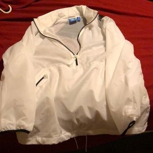 White adidas windbreaker